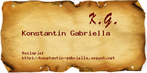 Konstantin Gabriella névjegykártya